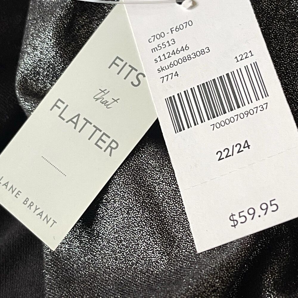 Lane Bryant Mettallic Pullover Dressy Sweater Plus Size 22/24 Holidays Christmas - Picture 13 of 15